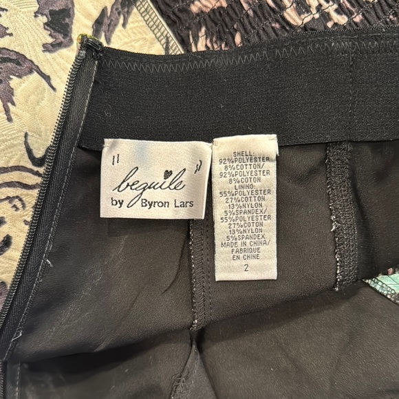 Byron Lars Orange and Blue Embellished Pencil Skirt - Picture 3 of 3